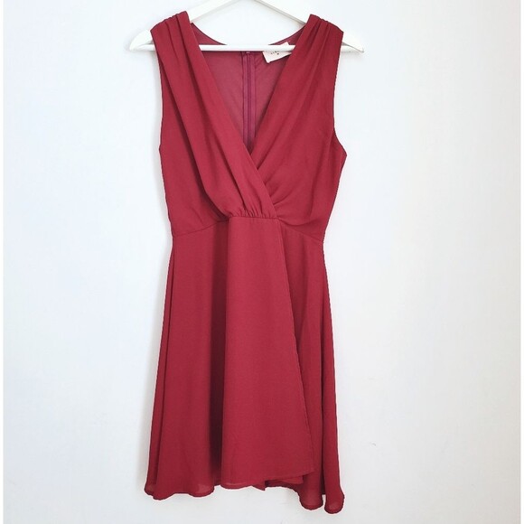 Everly Burgundy Dress Size S - Picture 1 of 3